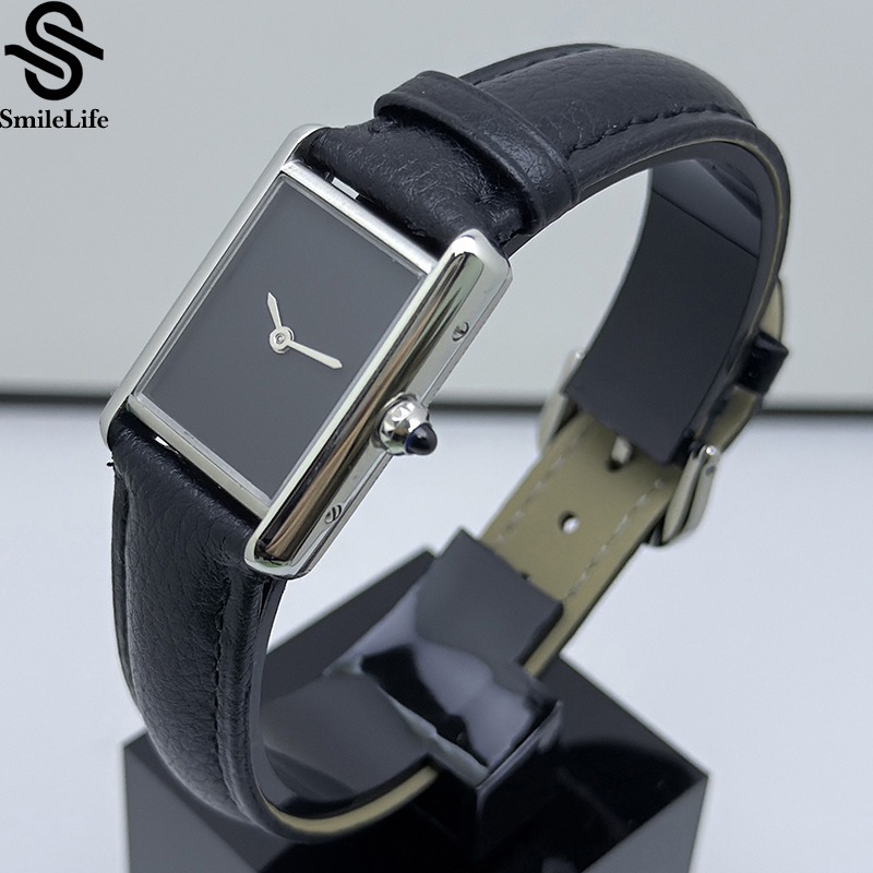 Luxury Watch All Black - Smilelife 29.5mm Women's WristWatch Leather Strap