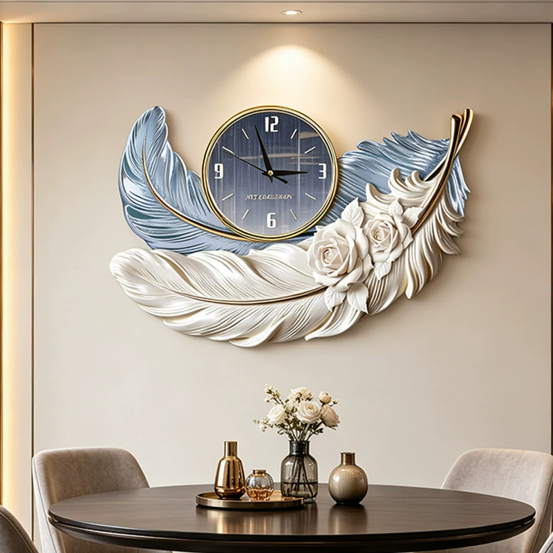 High-end Feather Design Wall C - Luxury Watch Wall Clock review and price