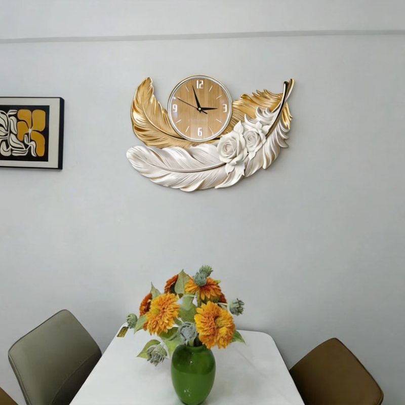 High-end Feather Design Wall C - Luxury Watch Wall Clock review and price