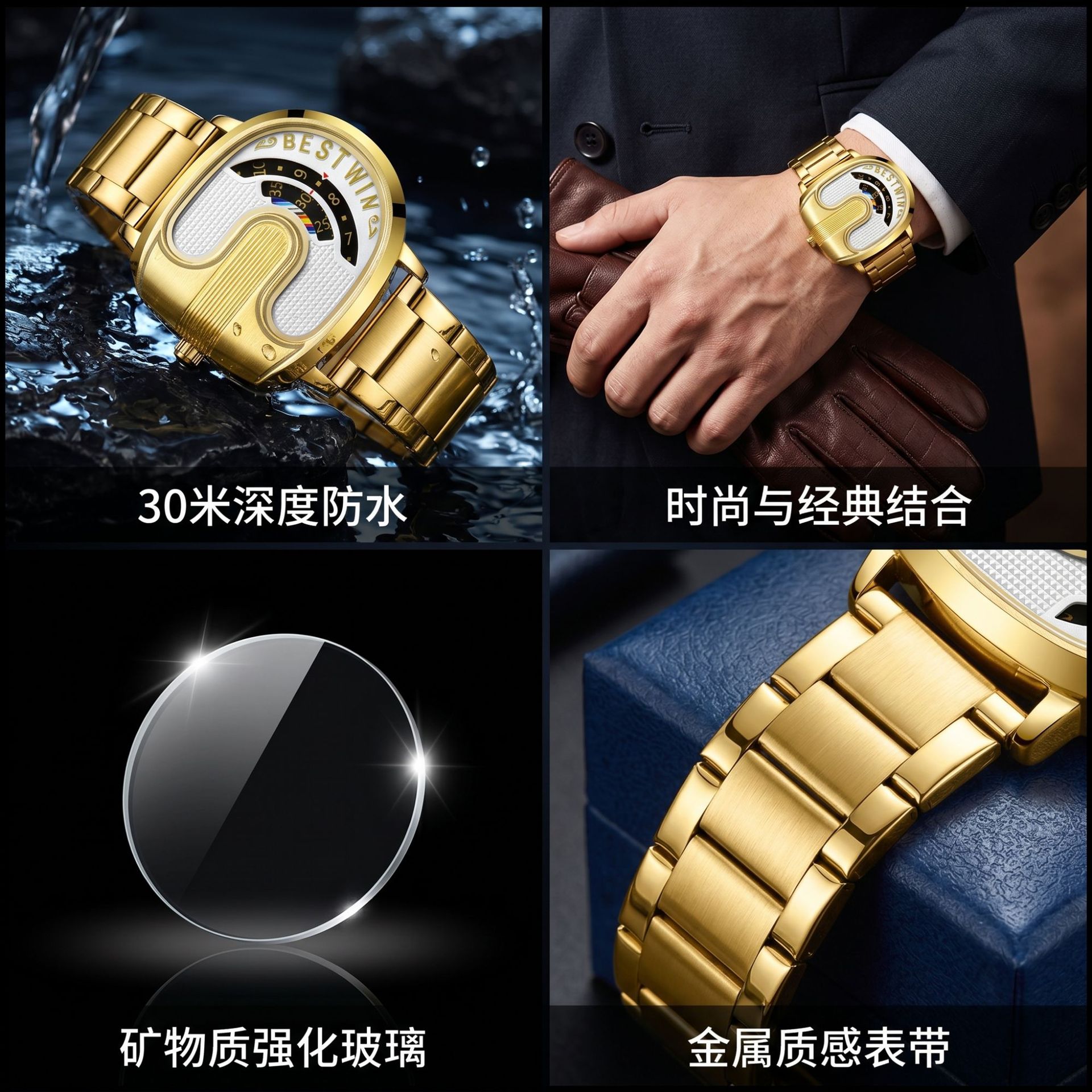 Gold Top Brand Luxury Men Watc - Luxury Watch Brands review and price