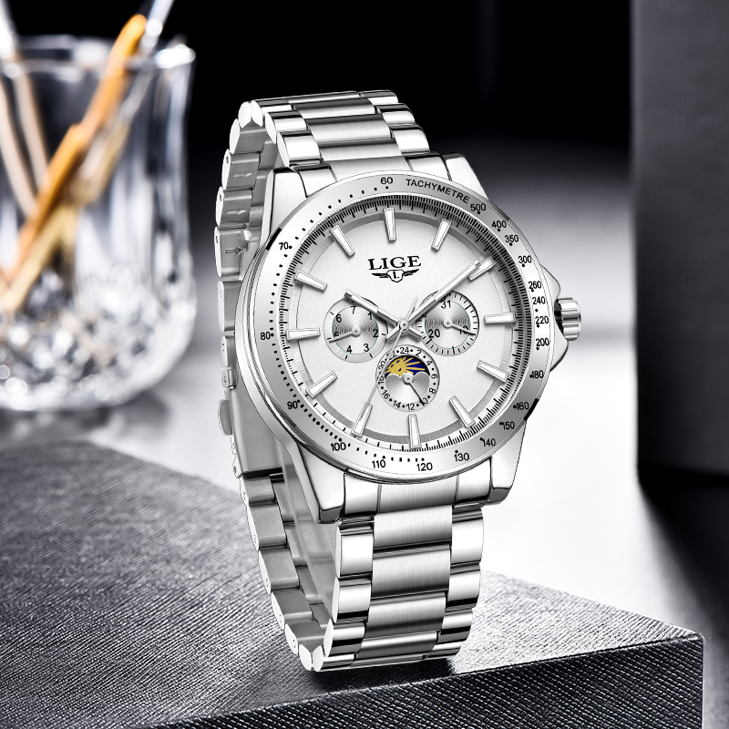 LIGE Top Brand Luxury Quartz M - Luxury Watch Brands review and price