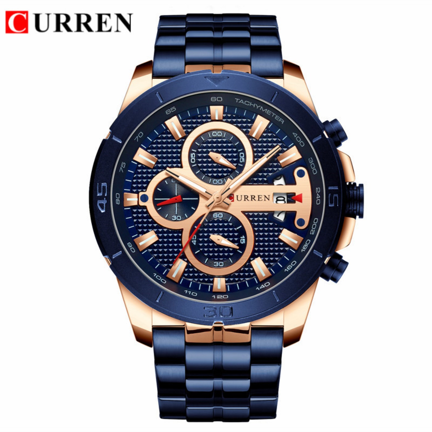 CURREN Watch Men Waterproof Ch - Luxury Watch Brands review and price