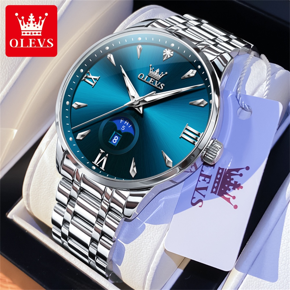 OLEVS Moon Phase men's watches - Luxury Watch Brands review and price