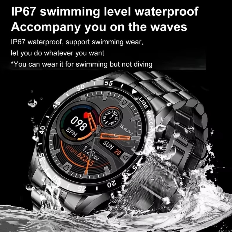 LIGE New Bluetooth Call Smart  - Luxury Watch German review and price
