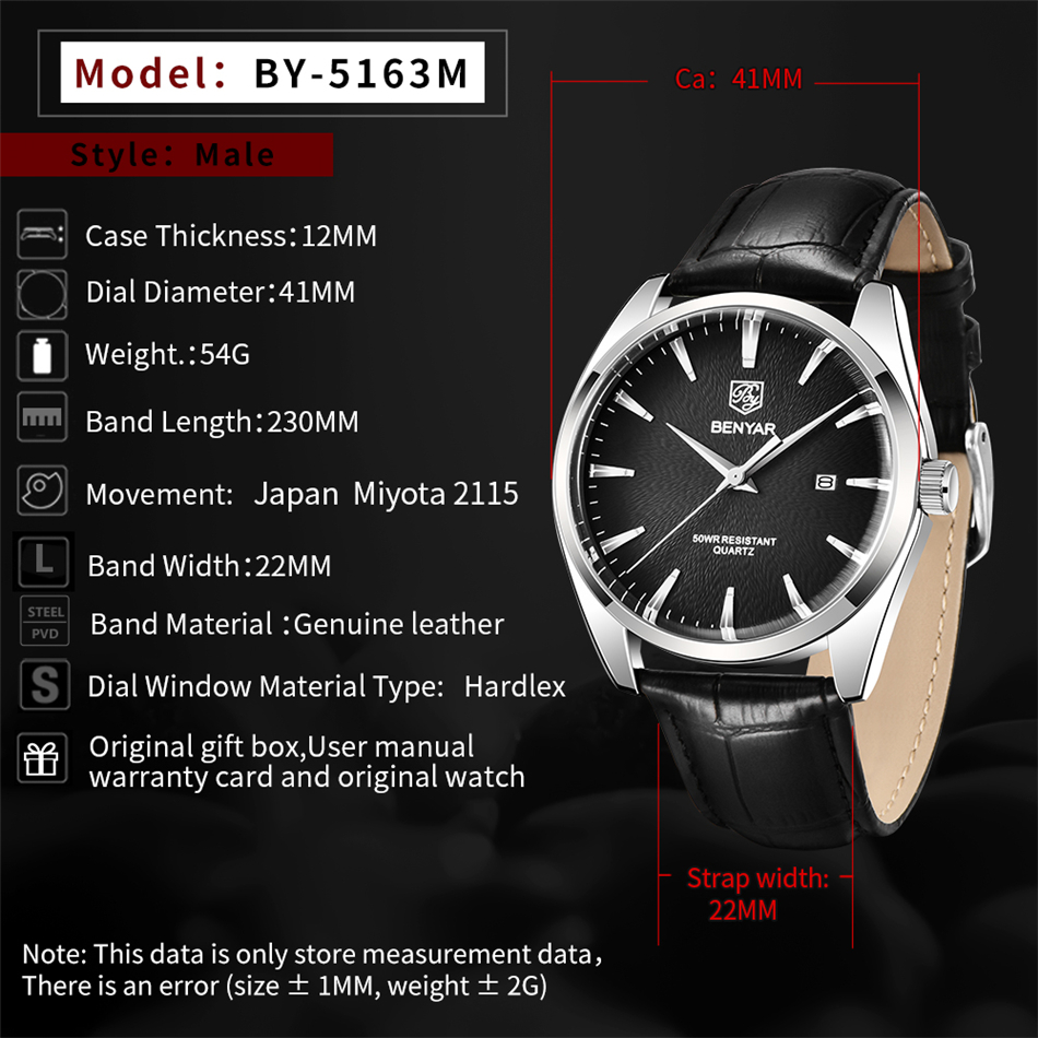 Benyar 5163 Top Brand Luxury M - Luxury Watch German review and price