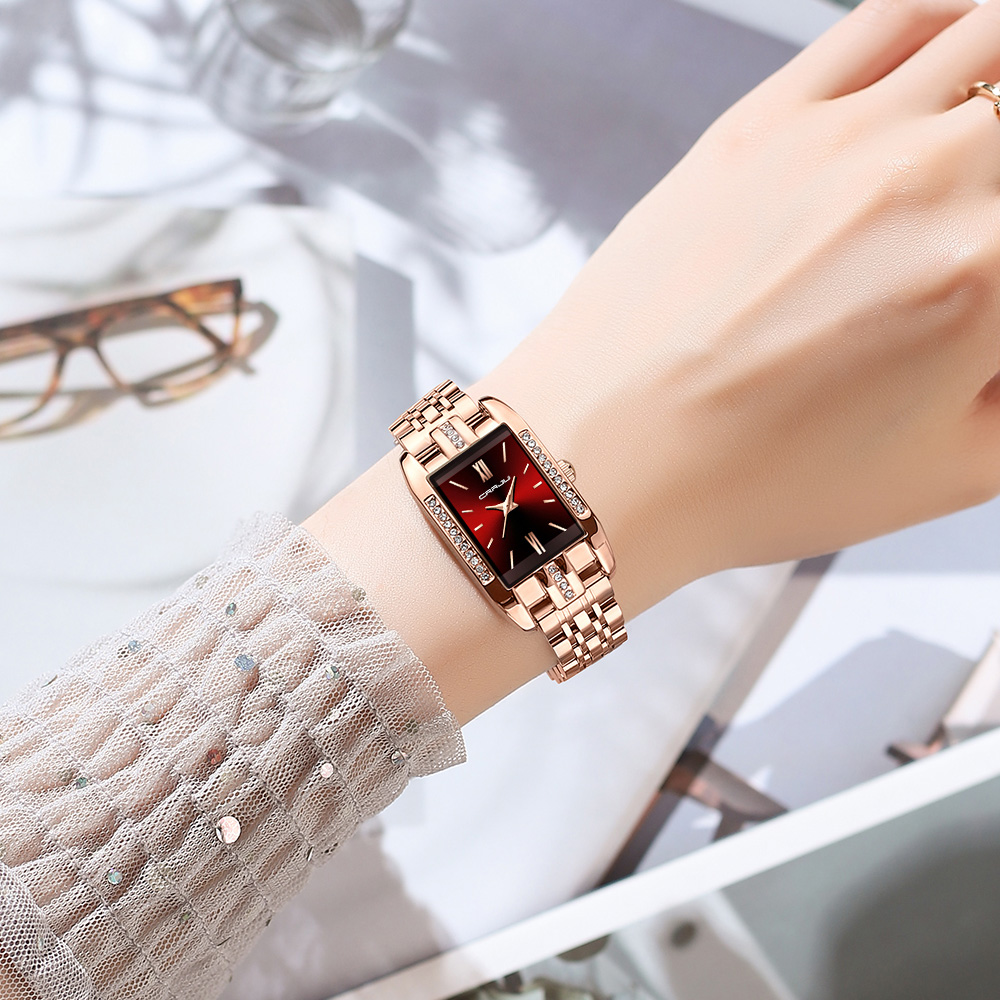 CRRJU Luxury Square Watch for  - Luxury Watch Female review and price
