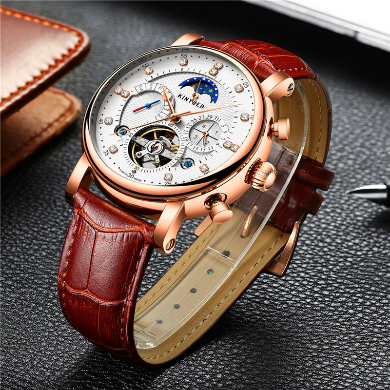 Luxury Brand KINYUED Automatic - Tourbillon Movement Watch review and price